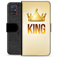 Samsung Galaxy A51 Premium Schutzhülle mit Geldbörse - König