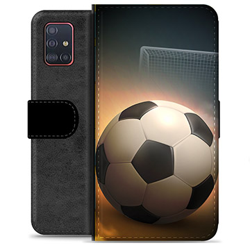 Samsung Galaxy A51 Premium Schutzhülle mit Geldbörse - Fußball