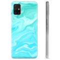 Samsung Galaxy A51 TPU Hülle - Blauer Marmor