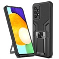 Samsung Galaxy A52 5G, Galaxy A52s Hybrid Hülle mit Metall Stand - Schwarz