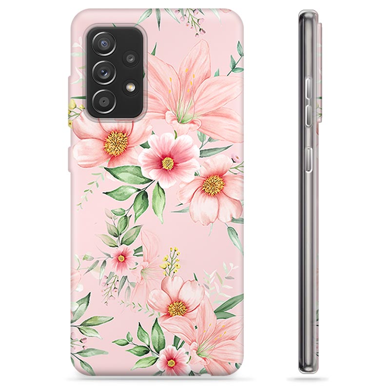 Samsung Galaxy A52 5G, Galaxy A52s TPU Hülle - Aquarell Blumen