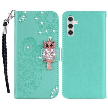 Samsung Galaxy A54 5G Eule Strass Wallet Case