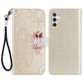 Samsung Galaxy A54 5G Eule Strass Wallet Case