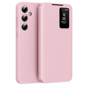 Samsung Galaxy A55 Smart Clear View Flip Hülle mit Kartenschlitz