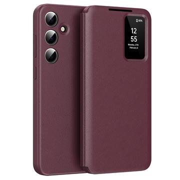 Samsung Galaxy A55 Smart Clear View Flip Hülle mit Kartenschlitz