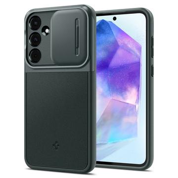 Samsung Galaxy A55 Spigen Optik Armor Hülle - Dunkel Grün