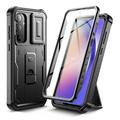 Samsung Galaxy A55 Tech-Protect Kevlar Cam+ Case - Bildschirmschutz, Kameraschutz, Kickstand - Schwarz