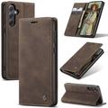 Samsung Galaxy A56 Caseme 013 Serie Schutzhülle mit Geldbörse - Kaffee