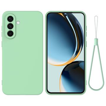 Samsung Galaxy A56 Liquid Silikonhülle mit Handschlaufe - Grün