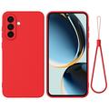 Samsung Galaxy A56 Liquid Silikonhülle mit Handschlaufe - Rot