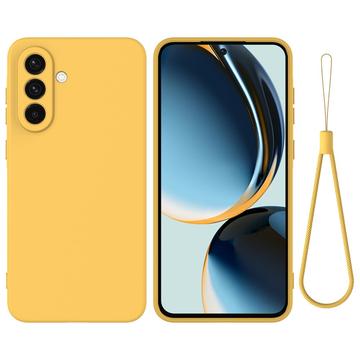 Samsung Galaxy A56 Liquid Silikonhülle mit Handschlaufe - Gelb