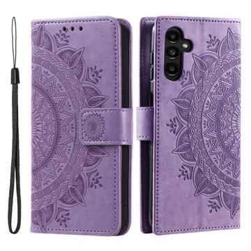 Samsung Galaxy A56 Mandala Serie Wallet Hülle - Purpur