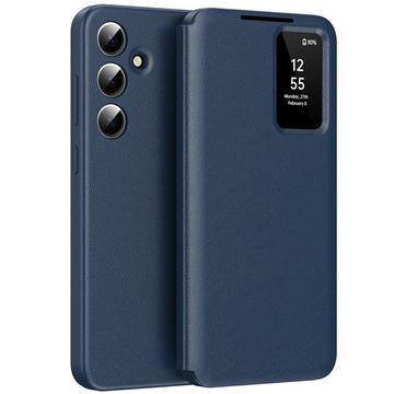 Samsung Galaxy A56 Smart Clear View Flip Hülle mit Kartenschlitz - Saphir