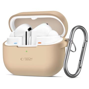 Samsung Galaxy Buds3/Buds3 Pro/Buds3 FE Tech-Protect Silikon-Hakenhülle - Caffe Latte