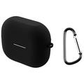 Samsung Galaxy Buds3 FE Silikonhülle mit Karabiner - Schwarz