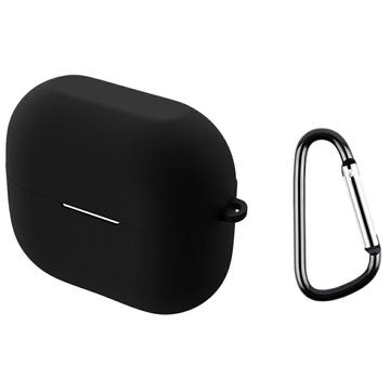 Samsung Galaxy Buds3 FE Silikonhülle mit Karabiner - Schwarz