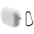 Samsung Galaxy Buds3 FE Silikonhülle mit Karabiner - Weiß