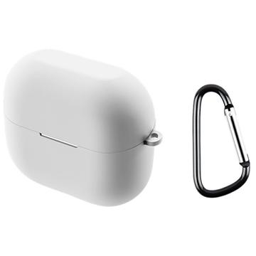 Samsung Galaxy Buds3 FE Silikonhülle mit Karabiner - Weiß