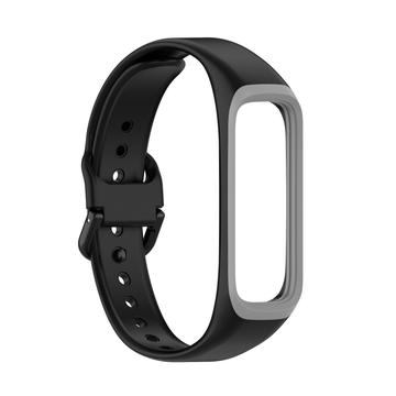 Samsung Galaxy Fit2 Softes Silikonarmband - Schwarz / Grau