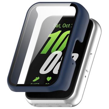 Samsung Galaxy Fit3 Kunststoff Hülle mit Panzerglas - 9H - Dunkel Blau