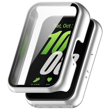 Samsung Galaxy Fit3 Kunststoff Hülle mit Panzerglas - 9H - Silber