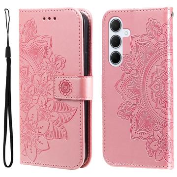 Samsung Galaxy M35 Mandala Serie Wallet Hülle - Rosa