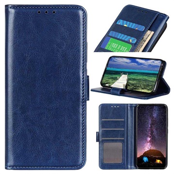 Samsung Galaxy M52 5G Wallet Hülle mit Magnetverschluss - Blau
