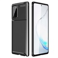 Samsung Galaxy Note20 Gebürstete TPU Hülle - Karbonfaser - Schwarz