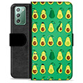 Samsung Galaxy Note20 Premium Schutzhülle mit Geldbörse - Avocado Muster