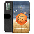 Samsung Galaxy Note20 Premium Schutzhülle mit Geldbörse - Basketball