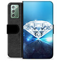 Samsung Galaxy Note20 Premium Schutzhülle mit Geldbörse - Diamant