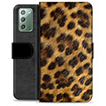 Samsung Galaxy Note20 Premium Schutzhülle mit Geldbörse - Leopard