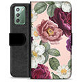 Samsung Galaxy Note20 Premium Schutzhülle mit Geldbörse - Romantische Blumen