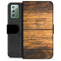Samsung Galaxy Note20 Premium Schutzhülle mit Geldbörse - Holz