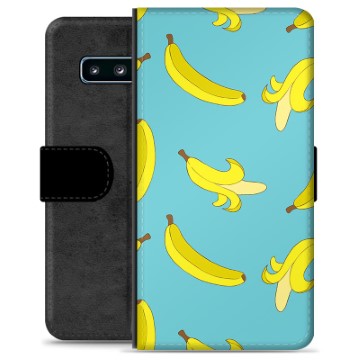 Samsung Galaxy S10 Premium Schutzhülle mit Geldbörse - Bananen