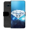 Samsung Galaxy S10 Premium Schutzhülle mit Geldbörse - Diamant