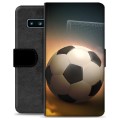Samsung Galaxy S10 Premium Schutzhülle mit Geldbörse - Fußball