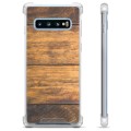 Samsung Galaxy S10+ Hybrid Hülle - Holz
