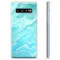 Samsung Galaxy S10+ TPU Hülle - Blauer Marmor