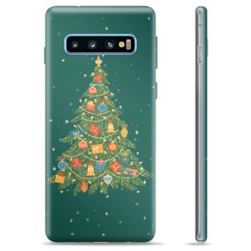 Samsung Galaxy S10+ TPU Hülle - Weihnachtsbaum
