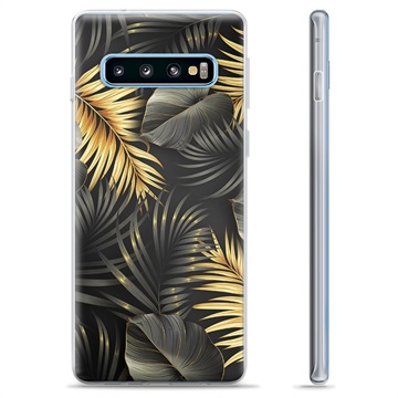 Samsung Galaxy S10+ TPU Hülle - Goldene Blätter