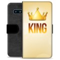 Samsung Galaxy S10 Premium Schutzhülle mit Geldbörse - König