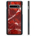 Samsung Galaxy S10 Schutzhülle - Roter Marmor