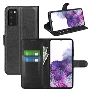 Samsung Galaxy S20 5G Wallet Schutzhülle mit Ständer - Schwarz
