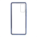 Samsung Galaxy S20 FE Magnetisches Cover mit Panzerglas - Blau