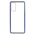 Samsung Galaxy S20 FE Magnetisches Cover mit Panzerglas - Blau