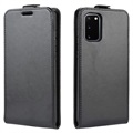 Samsung Galaxy S20 FE Vertikale Flip Case mit Kartensteckplatz - Schwarz