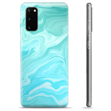 Samsung Galaxy S20 TPU Hülle - Blauer Marmor