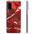 Samsung Galaxy S20 TPU Hülle - Roter Marmor