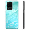 Samsung Galaxy S20 Ultra TPU Hülle - Blauer Marmor